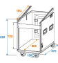 ROADINGER Spezial-Kombi-Case Profi, 12HE mit Rollen