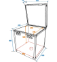 ROADINGER Flightcase Spiegelkugel 40cm