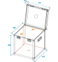 ROADINGER Flightcase Spiegelkugel 50cm