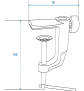 OMNITRONIC Halter Typ A für Tisch-Mikrofonarm sw