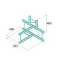 ALUTRUSS DECOLOCK DQ2-PAT42V 4-Weg T-Stück