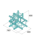 ALUTRUSS DECOLOCK DQ4-SPAT42 4-Weg T-Stück sw