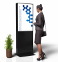 Digitale Smart Line Infostele doppelseitig mit Samsung-Bildschirm Schwarz - Live 01