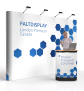 Faltdisplay London PREMIUM gerade + Transportcontainer