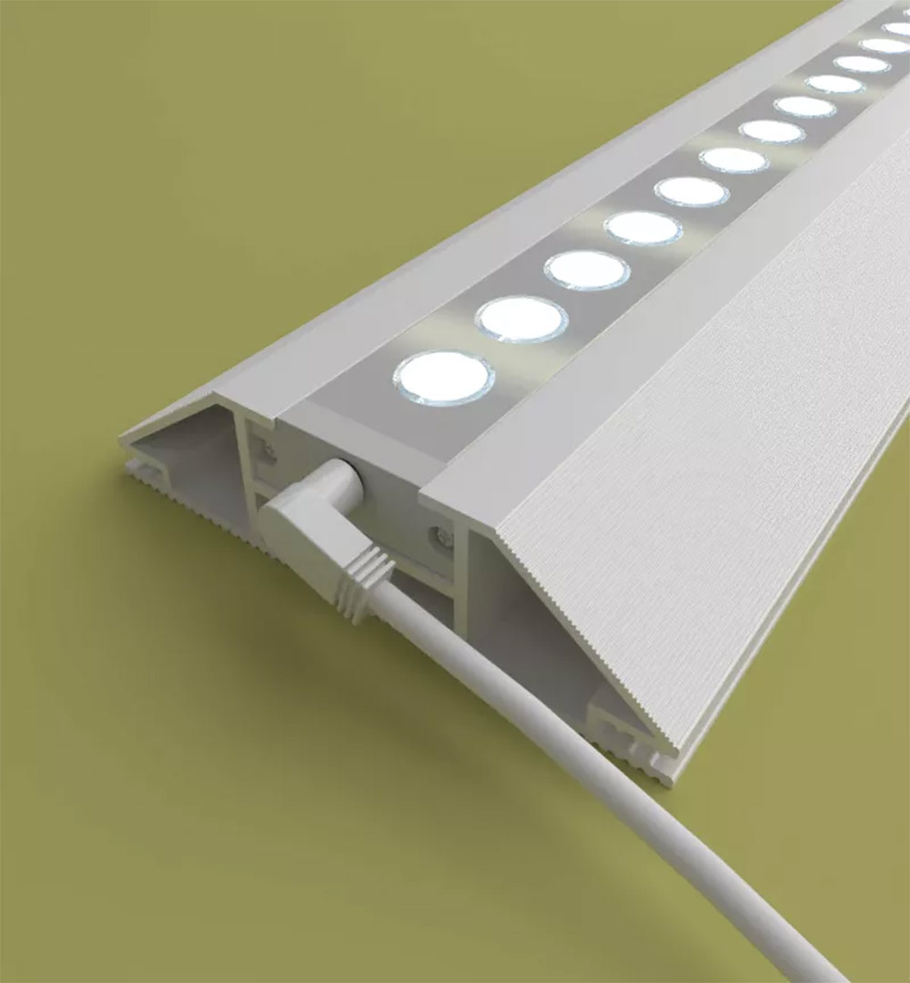 LED Profil PIXLIP GO - Detailaufnahme Leuchtend
