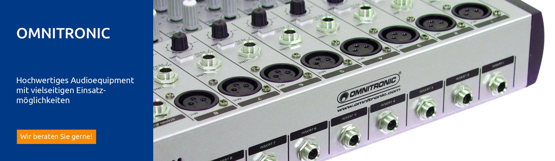 Wir beraten Sie gerne zu Omnitronic Audioequipment!